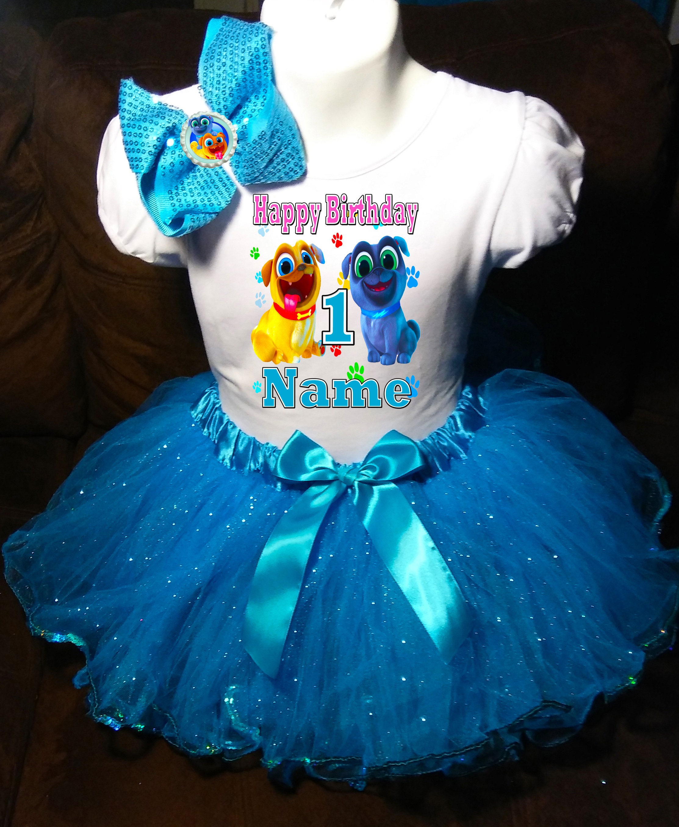 puppy dog pals 1st birthday outfit