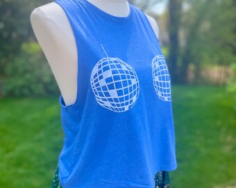 Camiseta sin mangas musculosa Disco Boobs