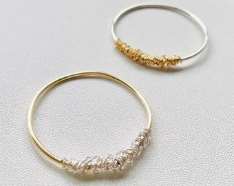 Aros de mujer con polvo de oro