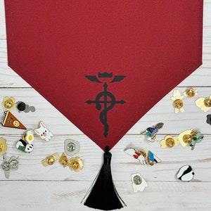 Fullmetal Alchemist enamel pin display banner