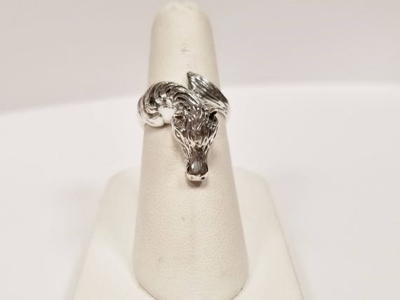 Sterling Silver Horse Ring - image 5