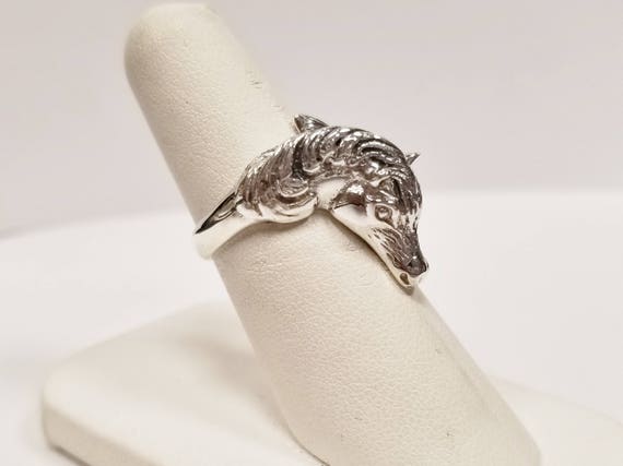 Sterling Silver Horse Ring - image 2