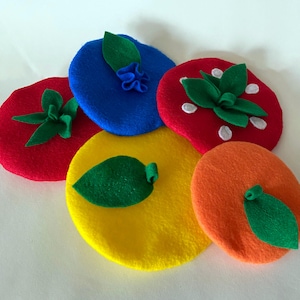Fruit Themed Mini Beret Hat for Dogs and Cats