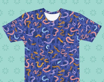 Squiggly Snakes All-Over-Print T-Shirt
