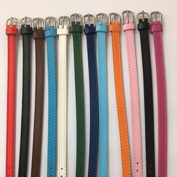 Set of 12 GENUINE LEATHER Slide Charm Wristbands / Flat Leather Slide Charm Bracelets / 8mm Leather Strap / Wholesale Bulk Bracelet