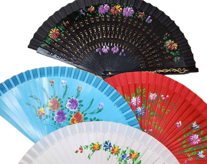 Tweed Handmade Handheld Spanish Fan Etsy