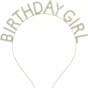 Silber gold alles Gute zum Geburtstag Strass Haarband / Geburtstag Tiara / Geburtstag Party Haarband / Strass Haarband / Geburtstag