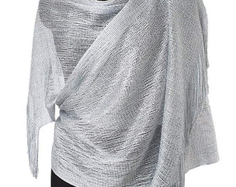 silver dress shawl