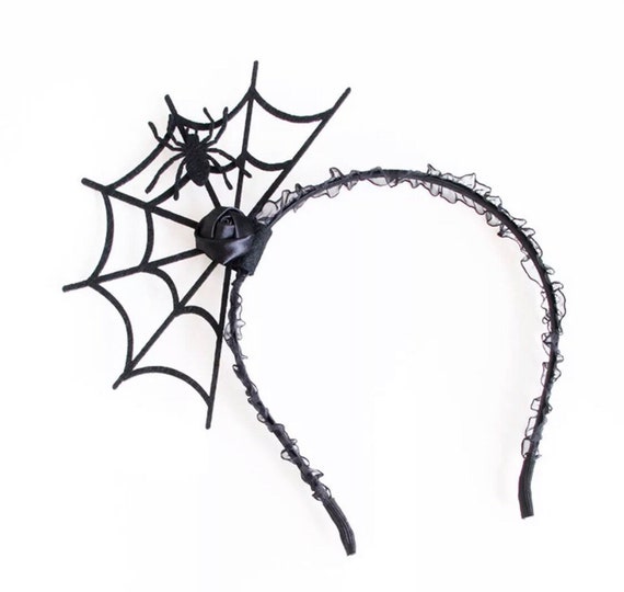 Halloween Spider Web Hair Hoop Headband Cosplay Headdress LaceWomen Girl Carnival Festival Party Accessory