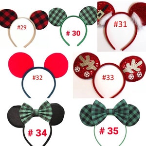 Christmas Mickey Ears, Peppermint candy ear headband, Mickey Ears, Christmas Minnie Ears, santa MickeyEars, Disney Ears, Red Sequin Ears, image 5