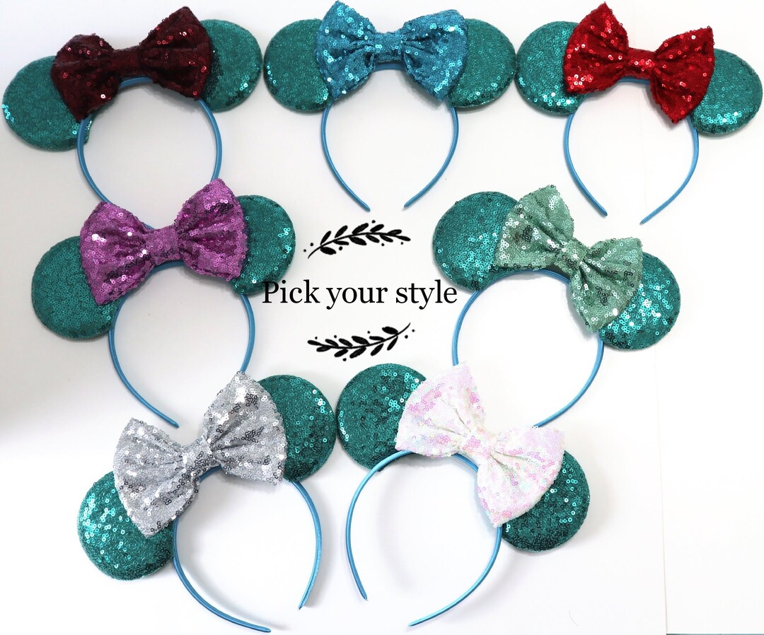 Teal Minnie Mouse Ears, Teal Disney Ears, Teal Minnie Ears  display picture 1