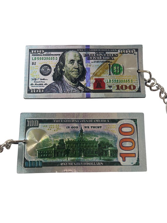Set of 12 pc x Money Stack hand fans bottle opener Keychain or hand fans  Prop Money for Pranks, Movie & Film Production, casino night party