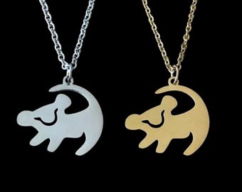 Collar de Simba, el Rey León, Joyería de León, Regalo Animal, Joyería de León, Regalo Disney, Reino Animal, Amante de los Animales