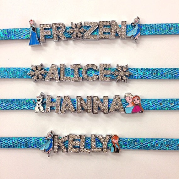 Frozen Inspired Rhinestone Bracelet or Personalize Your Own Frozen Bracelet / Frozen Party Favor / Personalized Bame Bracelet