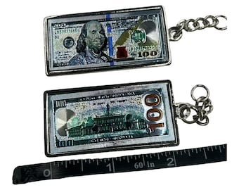 12pc bundle 100 bills money charms medal make your own keychain jewelry necklace  charms diy bling accessories casino night favors vegas
