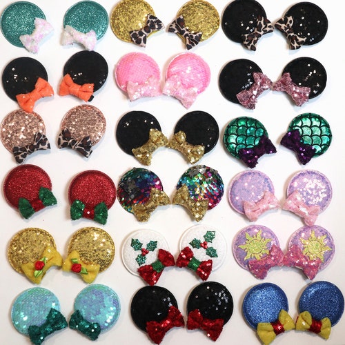 Minnie Mouse Ears Hair Clip, Minnie Mouse Ear Clips, Mickey Ears Hair Clip, Disney Kids Minnie Ears clips, Minnie Mouse Ears, Minnie Ears