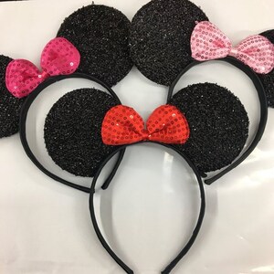 Boy Girls Mouse Ears Headband/Family Trip/Disney Party / Theme Party / Disney Ears Headband/Princess Headband/One Size Fits All/DIY Mouse image 3