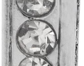 10/100 letra i diapositiva de diamantes de imitación de plata Letras del alfabeto A-Z Letras inglesas o elija sus propios dijes de letra Se adapta a pulseras / tiras de 8 mm