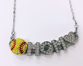 Collana Cuore Softball In Oro - Gioiello Sportivo Per Donne