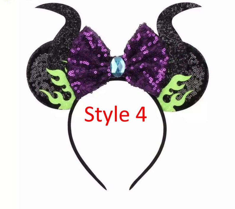 Maleficent Inspired Ears Inspired Minnie Mouse Ears Headband / | Etsy