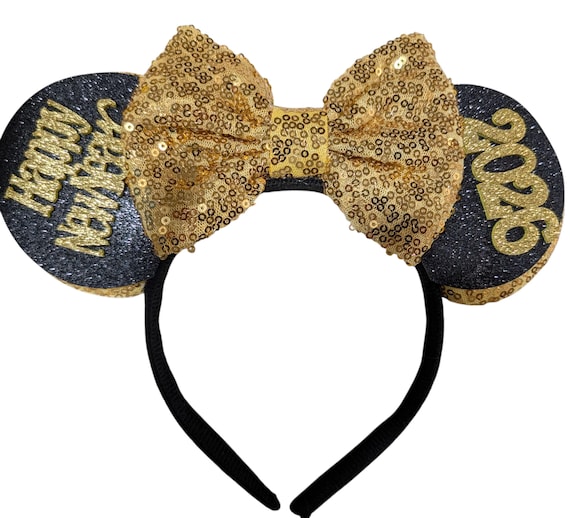 New years eve Mickey ears, 2025 New years ears, Rose gold red Minnie Ears, happy new year, happy 2024, New year mickey ears