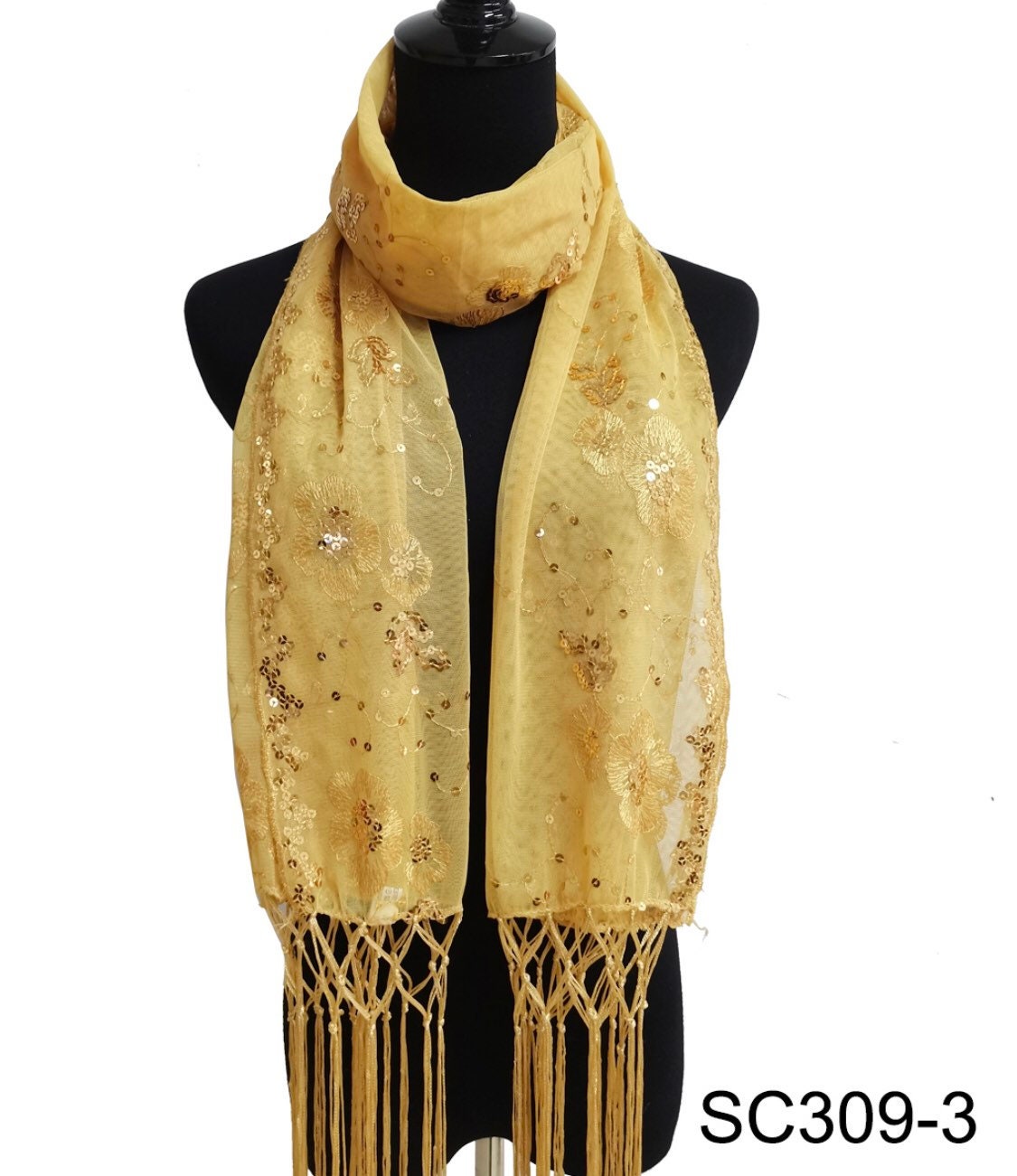 Gold Sequin Wedding Scarf Shawl / Mother's Day Gift / - Etsy