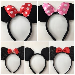 Boy Girls Mouse Ears Headband/Family Trip/Disney Party / Theme Party / Disney Ears Headband/Princess Headband/One Size Fits All/DIY Mouse