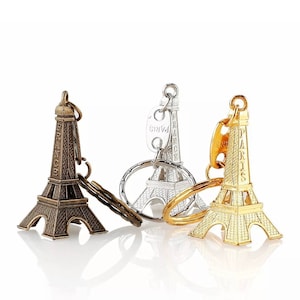 Set of 12 x Paris Eiffel Tower Keychain 2 inches with gift bag / Party Favors / sweet 15 16/ baby shower/Wedding Favor / Wedding Gift /