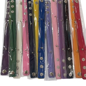 EXTRA LANG 9 inch kunstleer pols schuifarmband / armbandstijl / DIY past 8 mm letters en bedels / groothandel bulkarmbanden