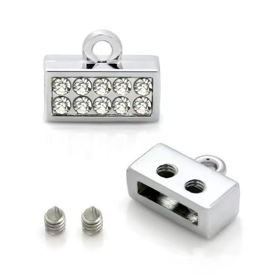 12pc 8mm connector clasp DIY accessories slide charms fit for 8mm