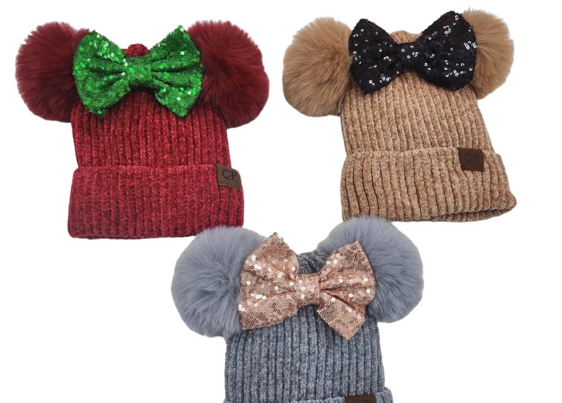 Christmas Mickey Ears, Peppermint candy ear headband, Mickey Ears, Christmas Minnie Ears, santa MickeyEars, Disney Ears, Red Sequin Ears, image 7