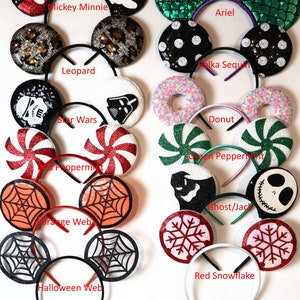 Rose Gold Sequin Mickey Minnie Ears / Rose Gold Minnie Mouse Ears / Silver Rose Gold / Rose Gold Headband / Cheerleading Worlds image 8