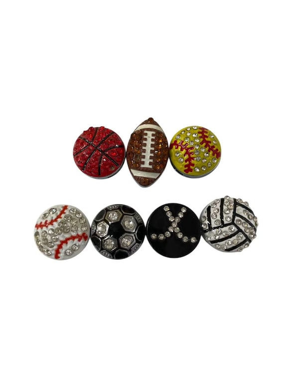 additional rhinestone football/basketball/baseball/soccer/softball/hockey/volleyball cheerleader charms