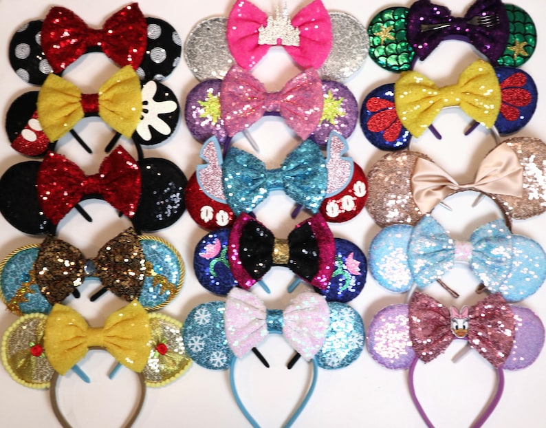 Princess Ears, Minnie Ears, Princess headband, Boy Ears, Cosplay headband, Halloween headband, Birthday Party Favor image 1