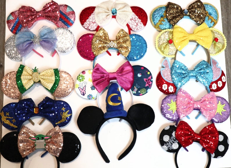 Princess Ears, Minnie Ears, Princess headband, Boy Mickey Ears, Cosplay Mickey Ears, Halloween Mouse Ears, Mickey Minnie Birthday Party image 1