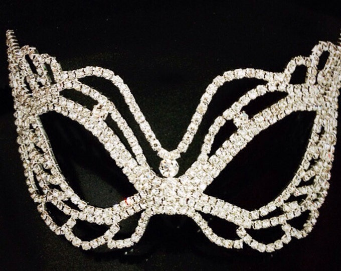 Rhinestone Crystal Masquerade Mask Baseparty Mask DIY Deco Etsy