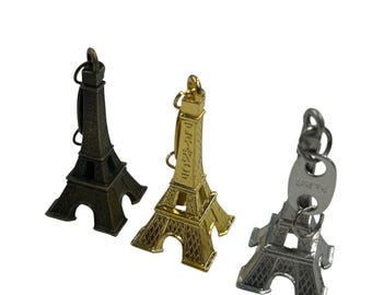 12pc bundle France Paris Eiffel Tower  charms Europe trip gift idea make your own keychain jewelry necklace  charms diy bling baby shower