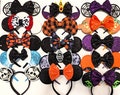Halloween Minnie Mouse Ears, Cosplay villans  Mickey Minnie ears, Mouse Ears Headband for man, Purple Sequin Ears for Halloween Costume