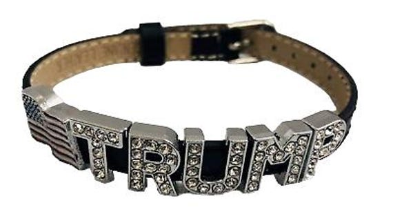 US Presidential Candidate 2024 Charm Bracelet, MAGA Own Name Bracelet, Gift for Her, Trump, Harris, Kamala flags banner