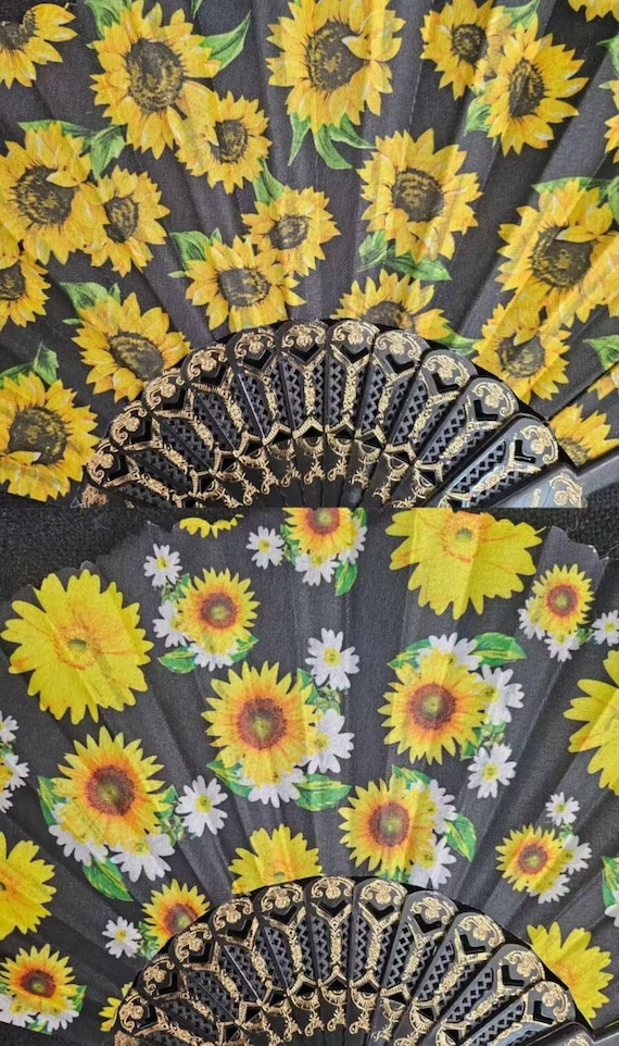 Set of 6/12/50/75/100 summer sun flower butterfly  floral Folding Fan w/ Gift Bag for Wedding gift guest /Religious party favor/bulk fans