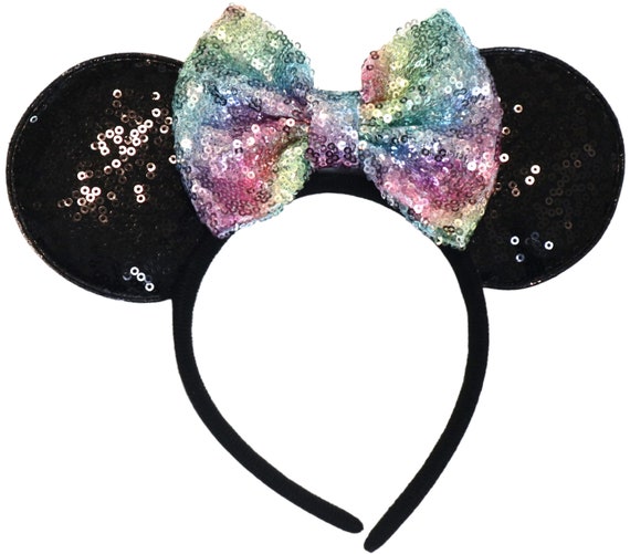 Rainbow Minnie Ears, Rainbow Mickey Ears, Rainbow Sequin Minnie Ears, Pastel Minnie Ears, Pastel Mickey Ears, Disneyland Ears