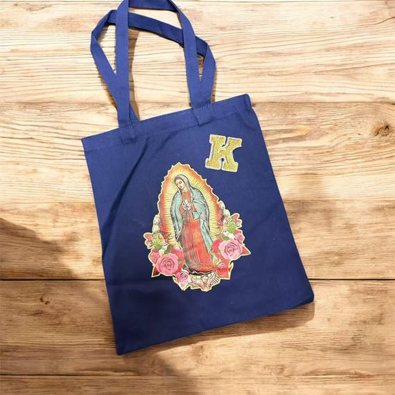 Our Lady Of Guadalupe personalized  Tote shopping Bag - religious Christmas Gift for everyone, Bible Study, Religious Gift,