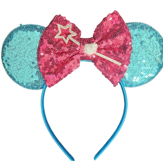 Fairy Godmother Minnie Mouse Ears, Cinderella Minnie Ears Fairy God Mother Mickey Ears Wand Cinderella Ears Halloween Cinderella Disney Ears