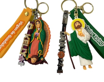 3D Virgen De Guadalupe and San Judas Tadeo Chain - St. Jude