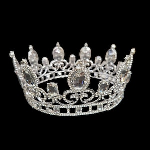 Silber Strass Krone für Braut / Abschlussball Königin / Hochzeitstorte / Fotografie Requisite / Tischdekoration 3 &quot;x 6&quot;