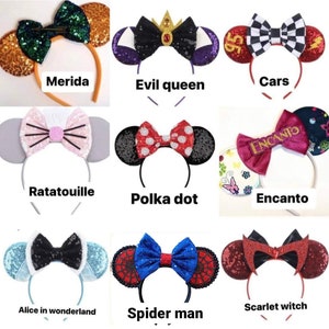 Princess Ears, Minnie Ears, Princess headband, Boy Mickey Ears, Cosplay Mickey Ears, Halloween Mouse Ears, Mickey Minnie Birthday Party image 2