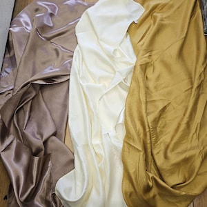 Brown gold white red purple Large Square Satin Head Scarf - Silk Hair Scarf Square Hair Bandanas Large Scarf Sleeping Head Wraps for woman