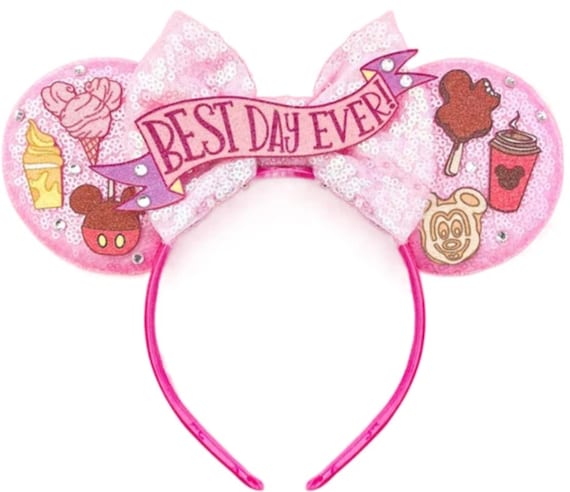 Best Day Ever Minnie Mouse Ears, Best Day Ever Mickey Ears, Food Disney Ears, Donut Disneyland Ears, Disney Mickey Ears, Epcot minnie ears