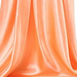 Peach Large Square Satin Head Scarf - Silk Hair Scarf Square Hair Bandanas Large Scarf Sleeping Head Wraps for woman