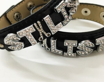 Pulsera de estilista y cosmetóloga o pulsera de diamantes de imitación con su propio nombre personalizado / Regalo de peluquero / Regalo de estilista / Regalo de cumpleaños de Navidad